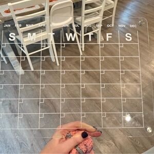 Clear Acrylic Wall Calendar